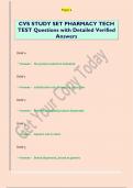 CVS STUDY SET PHARMACY TECH  TEST Questions with Detailed Verified  Answers