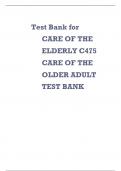 Care of The Older Adult -TEST BANK&period;