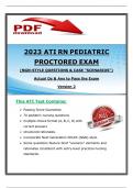 2023 ATI RN Pediatric Proctored Exam Version 2 &vert; NGN-Style Questions & Case Scenarios &vert; Actual Qs & Ans to Pass the Exam