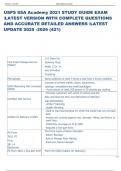 Exam &lpar;elaborations&rpar; USPS SSA Academy   