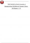 EST BANK For Porth's Essentials of Pathophysiology 5th Edition by Tommie L Norris All Chapters 1 - 52