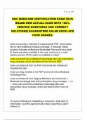 UHC MEDICARE CERTIFICATION EXAM 2025&vert; BRAND NEW ACTUAL EXAM WITH 100&percnt; VERIFIED QUESTIONS AND CORRECT SOLUTIONS&vert; GUARANTEED VALUE PACK&vert; ACE YOUR GRADES&period;