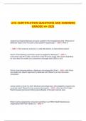 UHC CERTIFICATION QUESTIONS AND ANSWERS GRADED A&plus; 2025