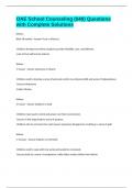 OAE School Counseling &lpar;040&rpar; Questions with Complete Solutions