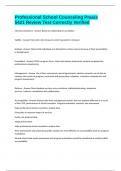 Professional School Counseling Praxis 5421 Review Test Correctly Verified