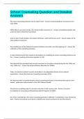 School Counseling Question and Detailed Answers