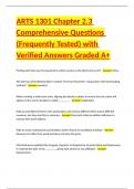 ARTS 1301 Chapter 2&period;3 Comprehensive Questions &lpar;Frequently Tested&rpar; with Verified Answers Graded A&plus;