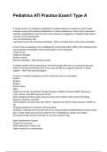 Pediatrics ATI Practice Exam&excl;&excl; Type A NEWEST 2025&sol;2026 ACTUAL EXAM COMPLETE QUESTIONS AND CORRECT DETAILED ANSWERS &lpar;VERIFIED ANSWERS&rpar; &vert;ALREADY GRADED A&plus;&vert;&vert;BRAND NEW&excl;&excl;