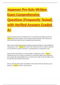 Jeppesen Pre-Solo Written Exam Comprehensive Questions &lpar;Frequently Tested&rpar; with Verified Answers Graded A&plus;