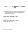 HESI PA 1 & 2 Maternity Practice Exam 2025&sol;2026 &vert; Complete Test Bank with 100&percnt; Verified Questions & Answers