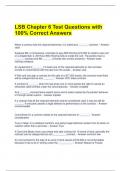 LSB Chapter 6 Test Questions with 100&percnt; Correct Answers 