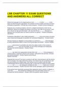 LSB CHAPTER 11 EXAM QUESTIONS AND ANSWERS ALL CORRECT 