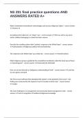 NS 201 final practice questions AND ANSWERS RATED A&plus; 