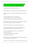 SPC 1017 Final Exam Questions with All Correct Answers 2025-2026 Set&period;