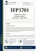 IFP3701 Assignment 4 &lpar;QUALITY ANSWERS&rpar; 2026
