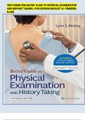 Bates&rsquo; Guide to Physical Examination and History Taking 13th Edition &ndash; Test Bank &lpar;Bickley&rpar; &vert; 100&percnt; Verified A&plus; Guide
