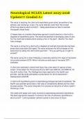 Neurological NCLEX Latest 2025-2026 Update&excl;&excl;&excl; Graded A&plus;&period;pdf