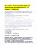 Psychiatric Technician Pharmacology Board Exam Review Questions and Answers Graded A&plus;&period;pdf