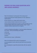 NURSING 102 FINAL EXAM QUESTIONS WITH 100&percnt; SOLVED ANSWERS&excl;&excl;
