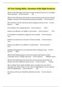 ATI Test Taking Skills&ndash; Questions With Right Solutions