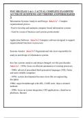 WSU MIS EXAM 1 ch 1- 3 ACTUAL COMPLETE EXAM&vert;WITH  ACCURATE QUESTIONS AND VERIFIED ANSWERS&vert;GRADED  A 