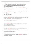 WSU MANAGEMENT 301 EXAM 1 ACTUAL COMPLETE  EXAM&vert;WITH ACCURATE QUESTIONS AND VERIFIED  ANSWERS&vert;GRADED A 