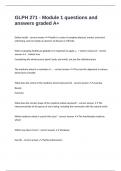 GLPH 271 - Module 1 questions and answers graded A&plus;