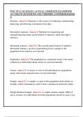 WSU STAT 212 EXAM 1 ACTUAL COMPLETE EXAM&vert;WITH  ACCURATE QUESTIONS AND VERIFIED ANSWERS&vert;GRADED  A 