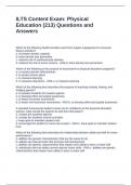 ILTS Content Exam Physical Education &lpar;213&rpar; Questions and Answers