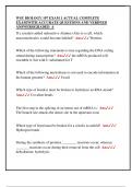 WSU BIOLOGY 107 EXAM 1 ACTUAL COMPLETE  EXAM&vert;WITH ACCURATE QUESTIONS AND VERIFIED  ANSWERS&vert;GRADED  A 