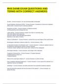 RHS DANB EXAM QUESTIONS AND TERMS WITH CORRECT ANSWERS &lpar;GRADED A&rpar;