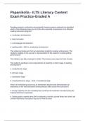 Papanikolla - ILTS Literacy Content Exam Practice-Graded A