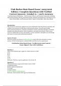 Utah Barber State Board Exam 2025&sol;2026 &ndash; Complete Questions with Verified Correct Answers &vert; State Certification Exam
