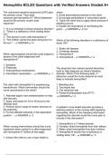 Hemophilia NCLEX Questions with Verified Answers Graded A&plus;