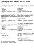 Cardiovascular NCLEX Questions With 100&percnt; Verified Answers Graded A&plus;