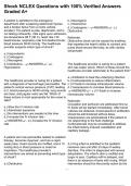 Shock NCLEX Questions with 100&percnt; Verified Answers Graded A&plus;