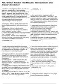 PECT PreK-4 Practice Test Module 2 Test Questions with Answers Graded A&plus;