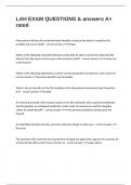 LAH EXAM QUESTIONS & answers A&plus; rated