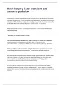 Rosh Surgery Exam questions and answers graded A&plus;