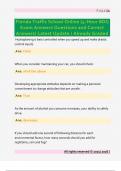 Florida Traffic School Online &lpar;4-Hour BDI&rpar;  Exam Answers Questions and Correct  Answers&sol; Latest Update &sol; Already Graded
