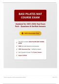 BASI PILATES MAT COURSE EXAM &lpar;Updated for 2026&sol;2027&rpar; Real Exam Pack &ndash; Questions & Verified Answers