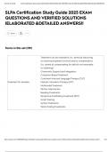 SLPA Certification Study Guide 2025 EXAM QUESTIONS AND VERIFIED SOLUTIONS &vert;ELABORATED &DETAILED ANSWERS&excl;&excl;