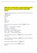 GMS 6440 -Fundamentals of medical physiology final Exam Questions and Answers&vert;2025 Update&vert;100&percnt; Correct