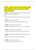 GREEN - Organic Chemistry EXAM QUESTIONS AND ANSWERS LATEST 2025&sol;2026 UPDATE 100&percnt; ACCURATE