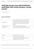 NURS 3001 mid term Exam 2025 QUESTIONS &ANSWERS &vert; 100&percnt; Verified Solutions &vert; Already passed&excl;&excl;