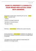 FX &lpar;PROPERTY & CASUALTY&rpar;  EXAM BRAND NEW ACTUAL EXAM  WITH ANSWERS&period;
