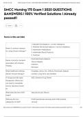 SMCC Nursing 175 Exam 1 2025 QUESTIONS &ANSWERS &vert; 100&percnt; Verified Solutions &vert; Already passed&excl;&excl;