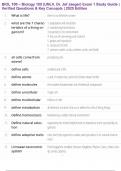 BIOL 100 &ndash; Biology 100 &lpar;UNLV&comma; Dr&period; Jef Jaeger&rpar; Exam 1 Study Guide &vert; Verified Questions & Key Concepts &vert; 2025 Edition