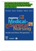 Test Bank For Phipp&rsquo;s Medical-Surgical Nursing&comma; Health and Illness Perspectives 8th Edition By Frances Monahan&vert;&vert; ISBN&colon;9780323031974 &vert; &vert; Chapter 1-66 &vert; All Chapters &vert;Complete Latest Guide A&plus;