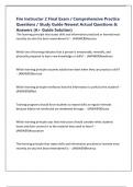 Fire Instructor 2 Final Exam &sol; Comprehensive Practice Questions &sol; Study Guide Newest Actual Questions & Answers &lpar;A&plus; Guide Solution&rpar;